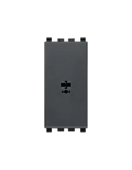 Vimar 20334 2P Point-to-Line Socket for Soldering, Grey